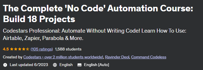 The Complete 'No Code' Automation Course_ Build 18 Projects