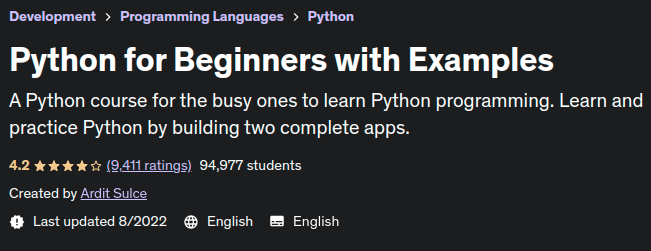 Python for Beginners with Examples