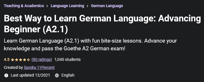 Best Way to Learn German Language: Advancing Beginner (A2.1)