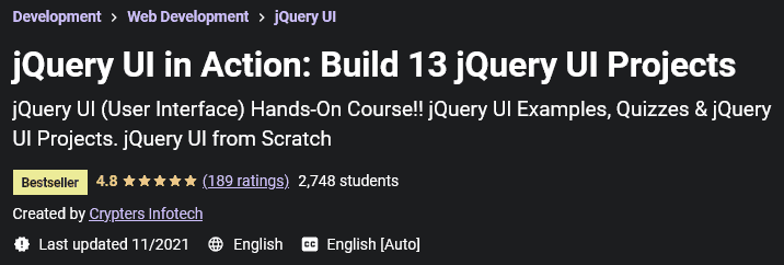 jQuery UI in Action: Build 13 jQuery UI Projects