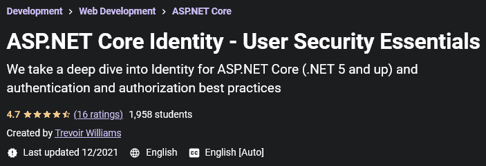 ASP.NET Core Identity - User Security Essentials