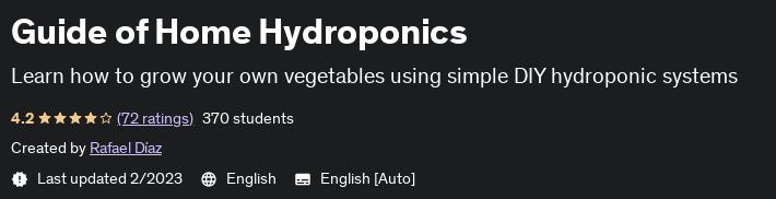 Guide of Home Hydroponics