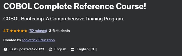 COBOL Complete Reference Course!