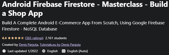 Android Firebase Firestore - Masterclass - Build a Shop App