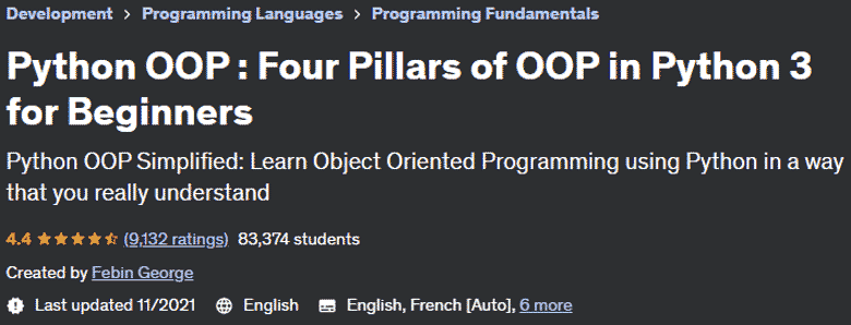 Python OOP: Four Pillars of OOP in Python 3 for Beginners