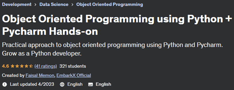 Object Oriented Programming using Python + Pycharm Hands-on