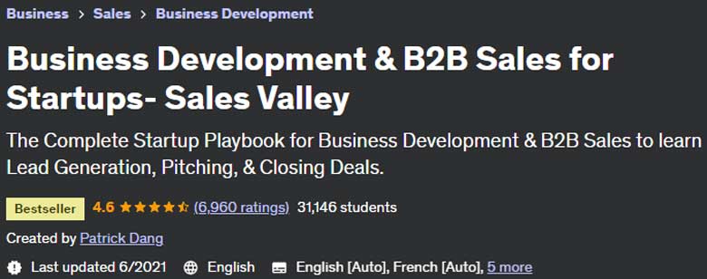 Business Development & B2B Sales for Startups - Sales Valley