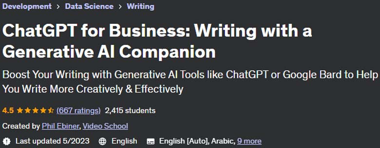 ChatGPT for Business: Writing with a Generative AI Companion