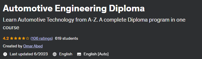 Automotive Engineering Diploma
