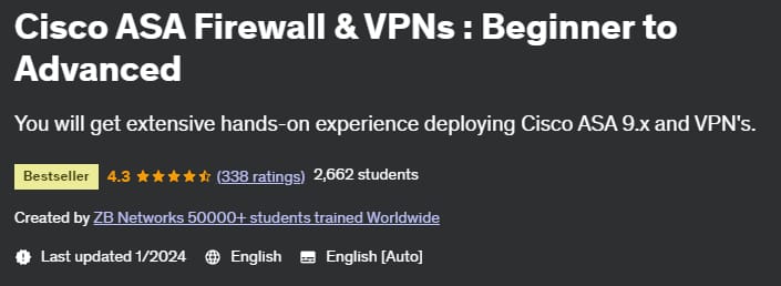 Cisco ASA Firewall & VPNs _ Beginner to Advanced