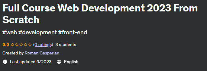 Full Course Web Development 2023 From Scratch