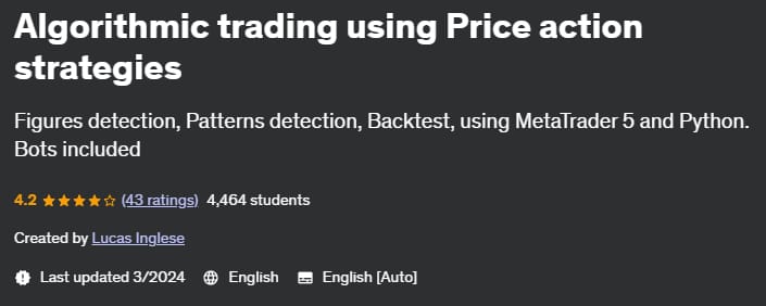 Algorithmic trading using price action strategies