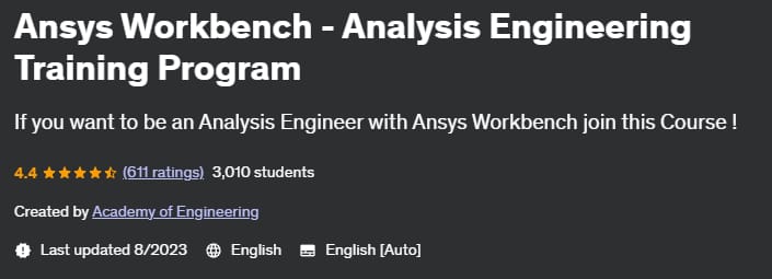 Ansys Workbench - Analysis Engineering Training Program