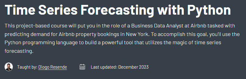 Time Series Forecasting with Python