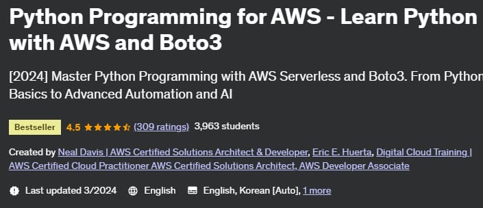 Python Programming for AWS - Learn Python with AWS and Boto3