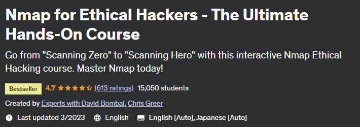 Nmap for Ethical Hackers - The Ultimate Hands-On Course