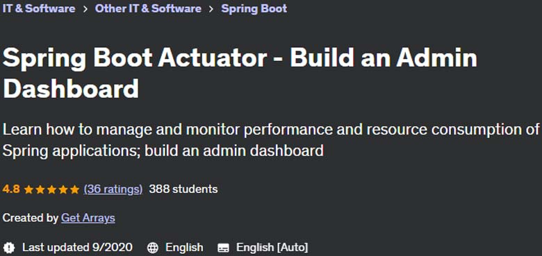Spring Boot Actuator - Build an Admin Dashboard