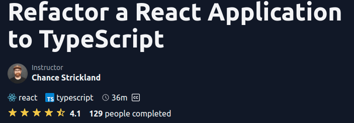 Refactor a React Application to TypeScript 