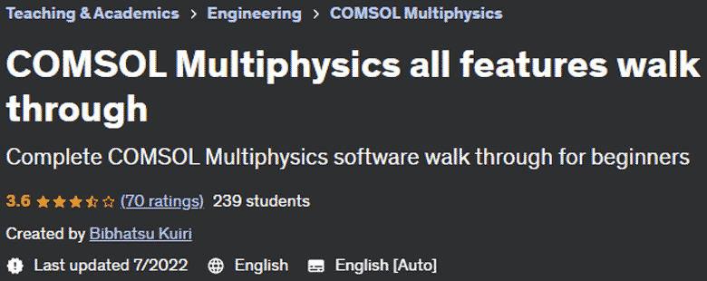 COMSOL Multiphysics all features walk through