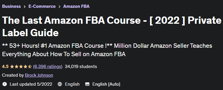 The Last Amazon FBA Course