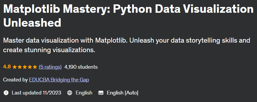 Matplotlib Mastery: Python Data Visualization Unleashed