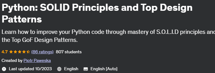 Python_ SOLID Principles and Top Design Patterns