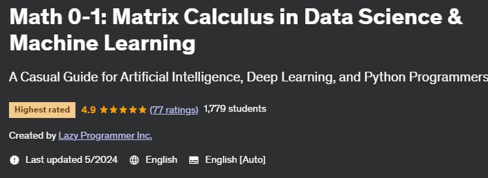 Math 0-1_ Matrix Calculus in Data Science & Machine Learning