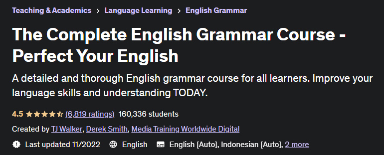 The Complete English Grammar Course - Perfect Your English