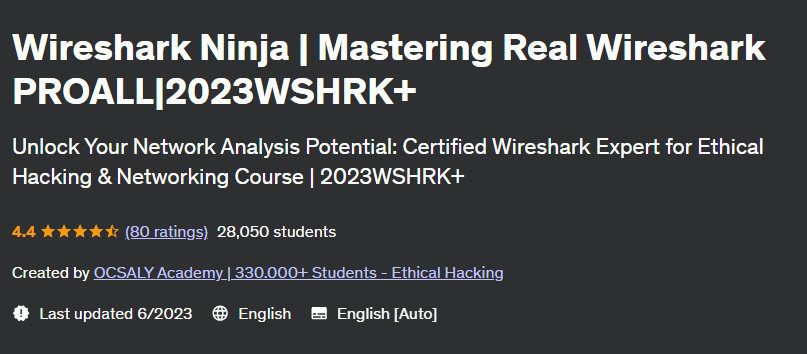 Wireshark Ninja |  Mastering Real Wireshark PROALL|2023WSHRK