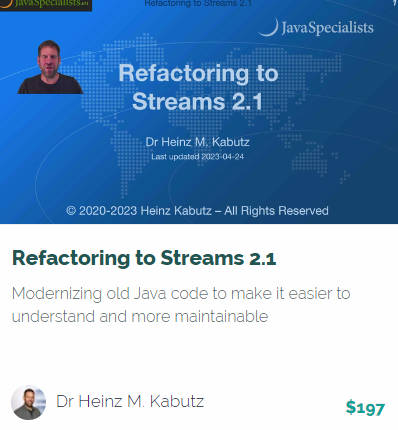 Refactoring to Streams 2.1 