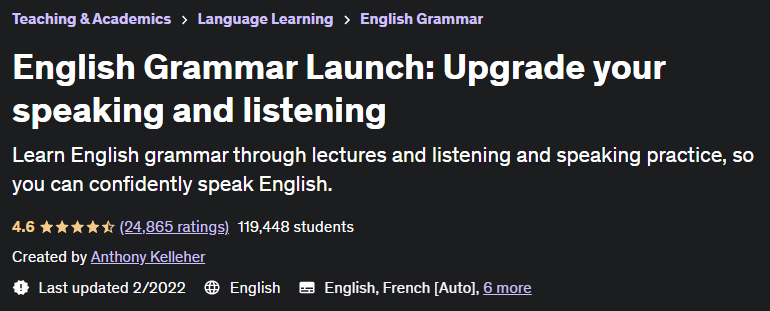 English Grammar Launch: Upgrade Your Speaking and Listening