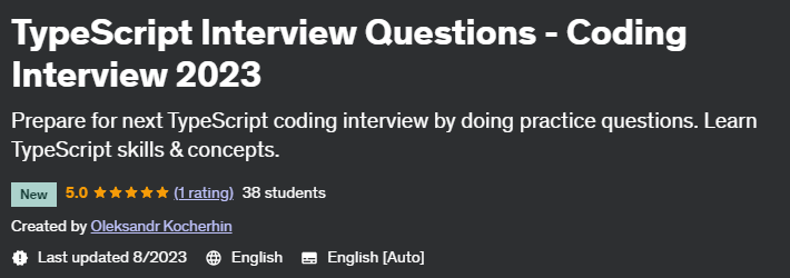 TypeScript Interview Questions - Coding Interview 2023