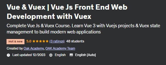 Vue & Vuex |  Vue Js Front End Web Development with Vuex