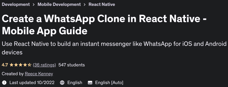 Create a WhatsApp Clone in React Native - Mobile App Guide