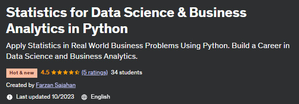 Statistics for Data Science & Business Analytics in Python