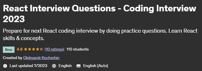 React Interview Questions - Coding Interview 2023
