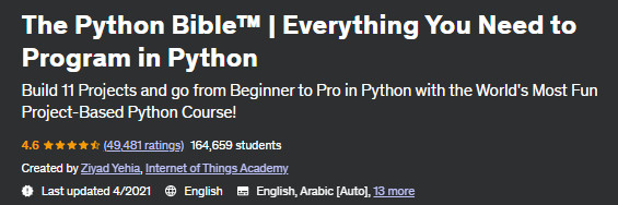 The Python Bible Everything You Need to Program in Python