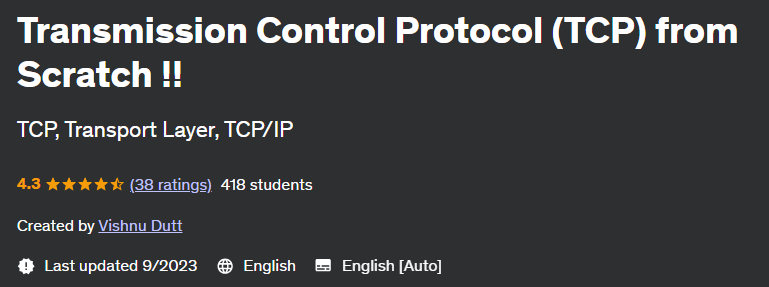 Transmission Control Protocol (TCP) from Scratch