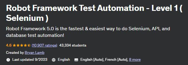 Robot Framework Test Automation - Level 1 (Selenium) 