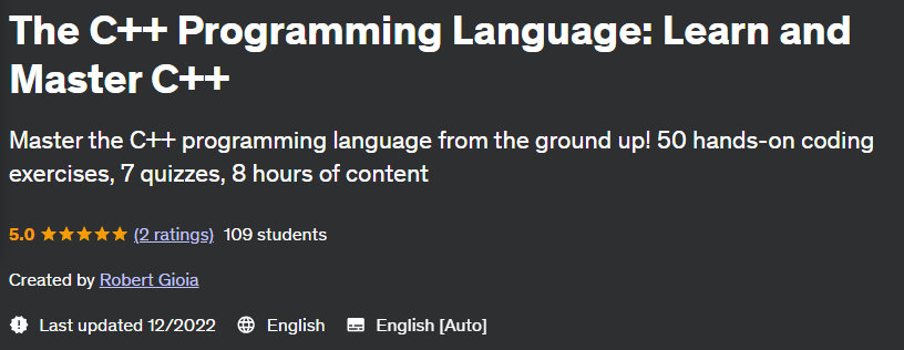 The C++ Programming Language: Learn and Master C++