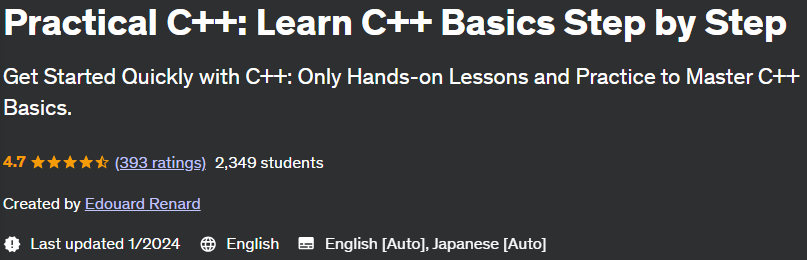 Practical C++: Learn C++ Basics Step by Step