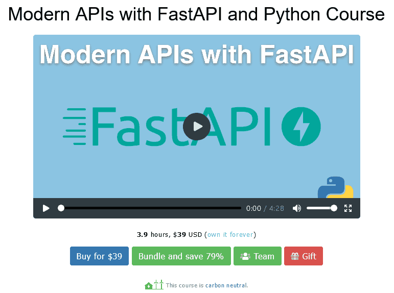 Modern APIs with FastAPI and Python Course