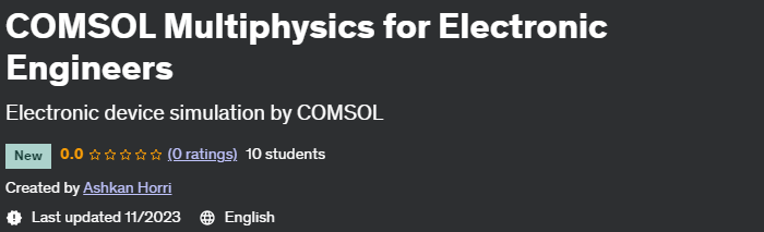 Comsol Multiphysics For Electronic Engineers