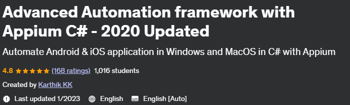 Advanced Automation framework with Appium C# - 2020 Updated