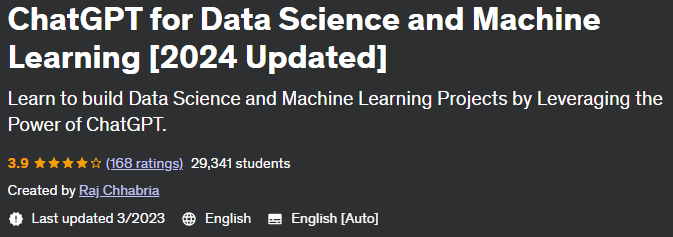 ChatGPT for Data Science and Machine Learning (2024 Updated)