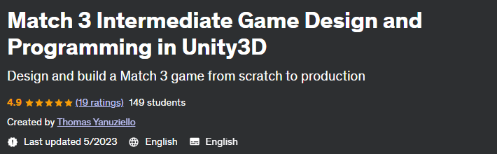 Match 3 Intermediate Game Design and Programming in Unity3D