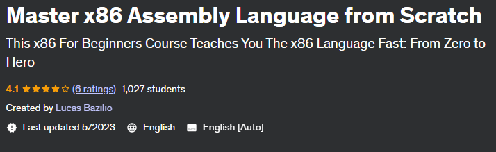 Master x86 Assembly Language from Scratch