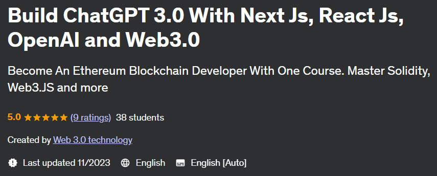 Build ChatGPT 3.0 With Next Js React Js OpenAI and Web3.0