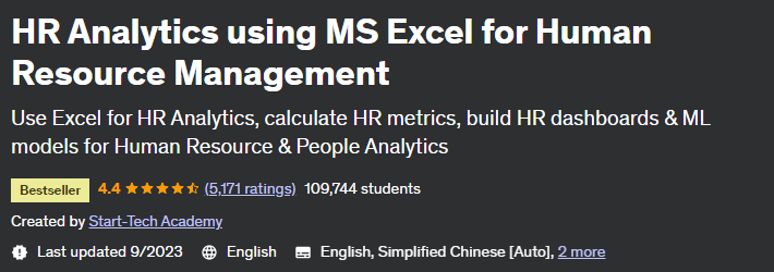 HR Analytics using MS Excel for Human Resource Management