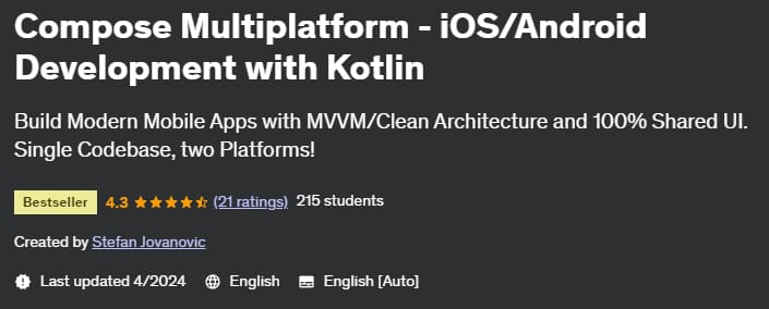 Compose Multiplatform - iOS_Android Development with Kotlin